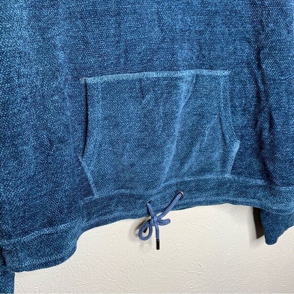 Zyia drawstring pocket mock sweatshirt teal - Picture 5 of 11